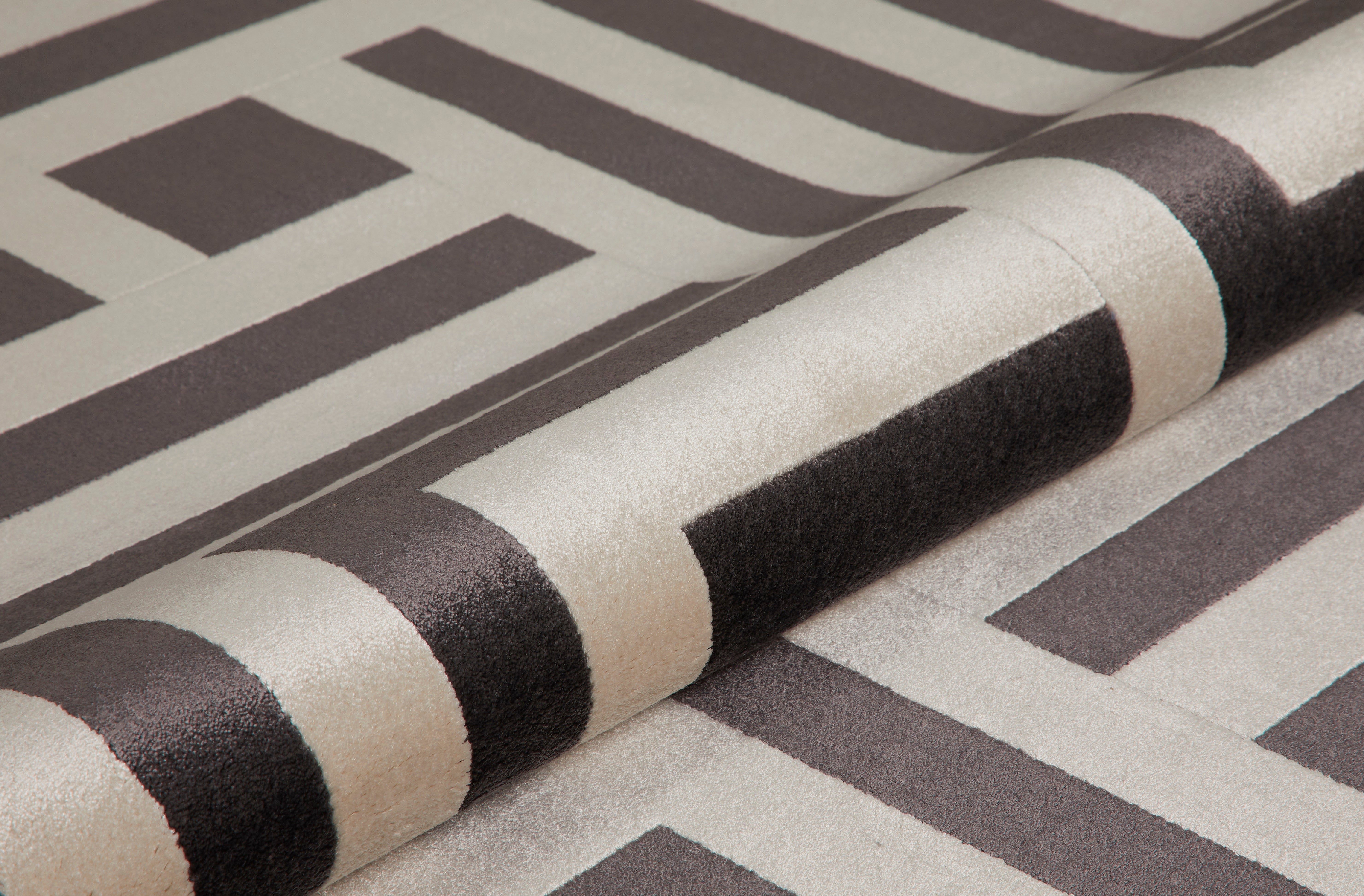 Concept Looms Lugano LUG01 Light Grey Anthracite Large Rectangle Rug